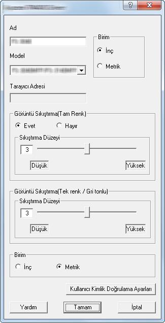 1 Windows'ta [Başlat] butonunu seçin, [Tüm Programlar], [(Marka adı)] ve sonra [TWAIN Driver Setting]. TWAIN Sürücü ekranı görünür.