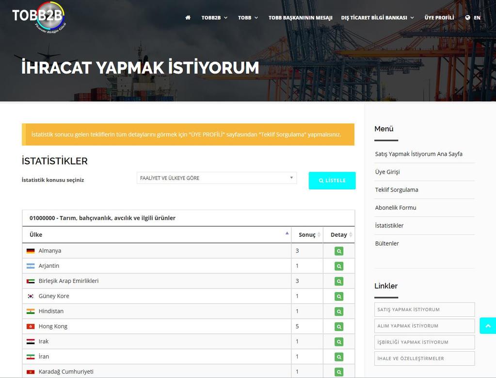 -Resim 01.04- İstatistik Ekranları (Resim 01.05) -Resim 01.05- Üye Girişi Alanları Sistemimizde üye girişi formuna 3 farklı alandan ulaşabiliyorsunuz. 1. Web sitesi menü alanından (Resim 01.06) 2.