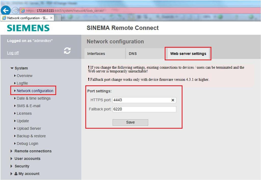 111 nolu IP adresi merkezdeki SINEMA RC Server Basic bilgiayarının IP adresi, 5.11.132.