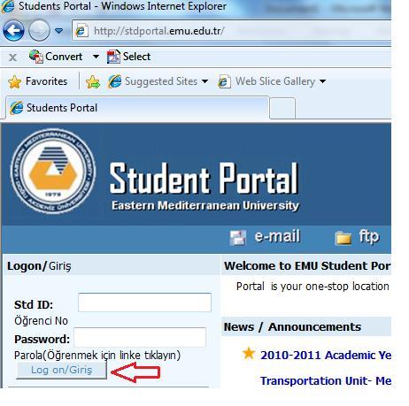 Öğrenci Dersten Çekilme İşlevinin İşleyişi 1) Dersten çekilme talebi ve onaylanma işlemleri portal üzerinden on-line olarak yapılacaktır.