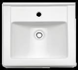 BIANOS 65 cm TEZGAHÜSTÜ LAVABO / COUNTERTOP BASIN Kod / Code: 4045 Ağırlık / Weight: 19 kg Ölçü