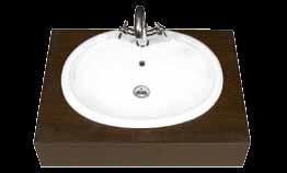 TEK PARÇALAR SINGLE PIECES HILTON 57 cm TEZGAHALTI LAVABO / UNDERCOUNTER BASIN Kod / Code: 4100 Ağırlık / Weight: 13 kg Ölçü / Size: 57x44x20 cm HILTON 50 cm TEZGAHALTI LAVABO / UNDERCOUNTER BASIN