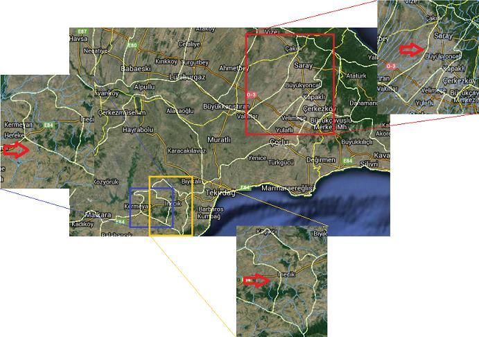 5.2.2 Tekirdağ ve Samsun havza haritaları Tekirdağ ve Samsun illerinde bulunan havza sınırları Orman ve Su İşleri Bakanlığı na ait