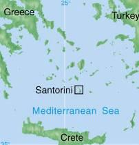 a bağlı Santorin adası toprağı ğı, İtalya nın Bacoli ve