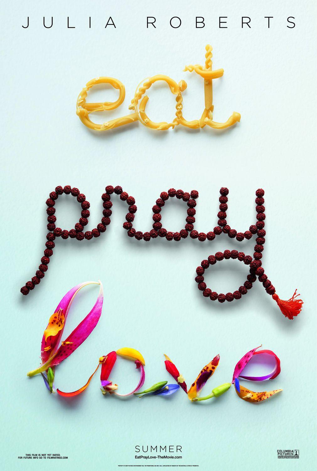 3.3. Eat Pray Love Görsel 3: Eat Pray Love filmi afişi 2010 ABD yapımı Eat Pray Love filmi drama, romantik türündedir.