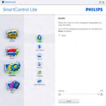 Enable Context Menu (İçeriği Etkinleştir menüsü), Select Preset (Önayar Seç) seçenekleri için SmartControl Lite ı ve masaüstünde sağ tıklama ile ulaşılan bağlam menüsünde Tune Display (İnce Ayar