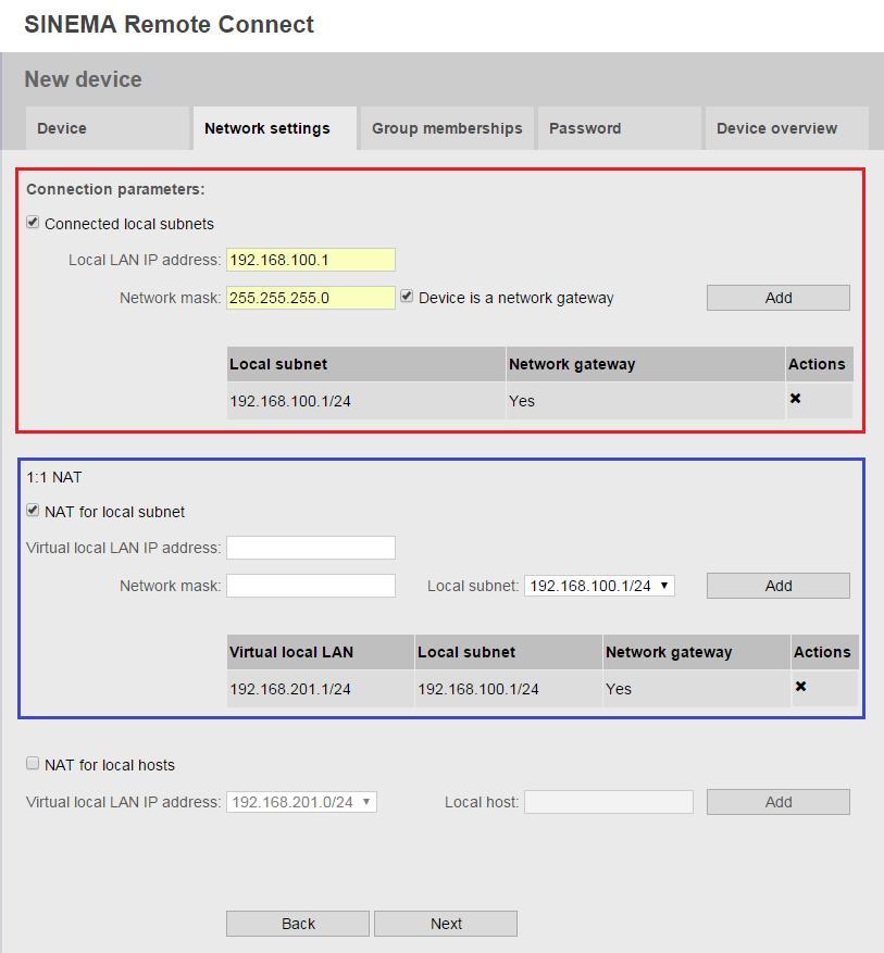 6. SCALANCE M874-3 GSM/GPRS/3G üzerinden uzaktan erişim SINEMA RC ayarları Şayet uzaktan erişilecek IP adresleri farklı subnetlerde ise, sadece Kırmızı kutudaki ayar yeterli olacaktır. Buradaki 192.