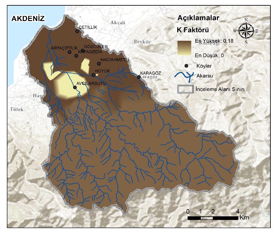Arsuz Çayı Havzası nın Erozyon Duyarlılık Analizi 331 Şekil 5.
