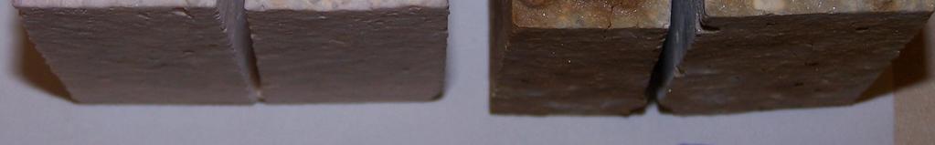 15: Aynı oranda zirkonya-mullit içeren farklı agregalı 4 (soldaki) ve 5 (sağdaki) nolu numunelerin korozyon deneyi sonucundaki görünümü Resimden anlaşılacağı