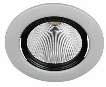 PRIDE Ankastre aygıtlar / Recessed luminaires Alüminyum profil gövde Alüminyum enjeksiyon soğutucu Polimer çerçeve 15-24 - 36-48 ışık açısı seçenekli %99,8 saflıkta parlak desenli alüminyum reflektör