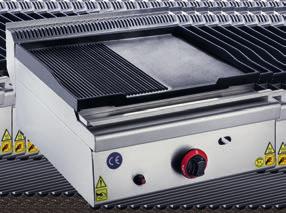 20 mbar 15 kg 260 KAFETERYA GRUBU ENERJİ TÜRÜ ENERGY KIND ELECTRIC GAS GRILL ELEKTRİKLİ GAZLI DÖKÜM IZGARA - Paslanmaz çelik gövde - Paslanmaz çelik gömme rezistans - Pilot lamba.