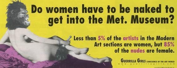 113 Metropolitan Müzesi ndeki çıplak kadınları sorguladıkları çalışmasıdır.