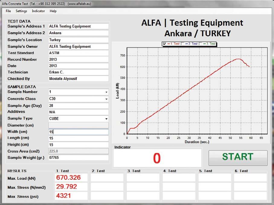 OTOMATİK TEST PRESİ İÇİN YAZILIM (B-001/SW) Testler yazılım üzerinden yapılarak makineye bağlanacak bir bilgisayar üzerinden gözlemlenebilir.