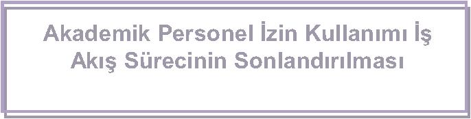 Akademik Personel İzin Kullanımı İş Akış Şeması İşlem/İş Akışı Sorumlular Faaliyet Çıktı Akademik Personel İzin Kullanımı iş Akış süreci - - - İzin Talebi Program Başkanlığına Başvuru İlgili Öğretim