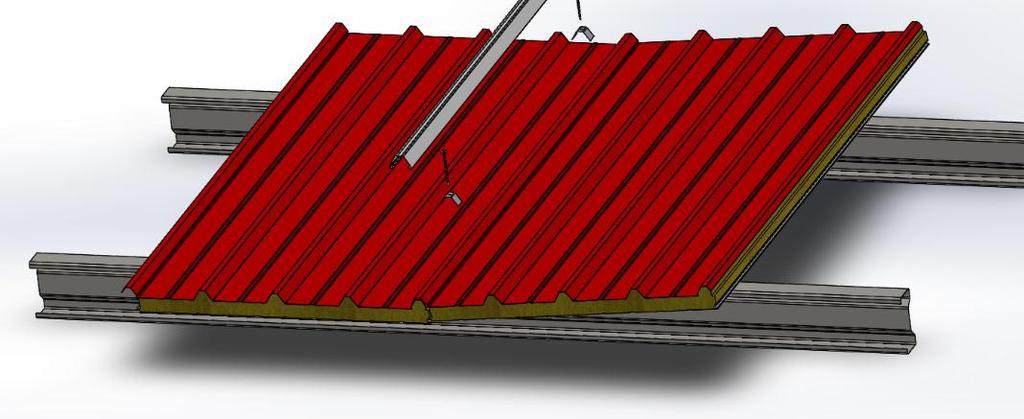 MONTAJ DETAYLARI - 1 Montajı yapılacak taş yünü çatı sandviç panelinin boş yanal bini