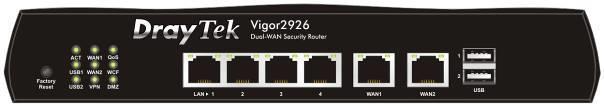 3. Vigor2926 için Panel Aç?klamas? LED Durum Açıklama Yanıp ACT (Aktivite) Sönme Router açık ve normal çalışıyor. Kapalı Router kapatılmış Açık İnternet bağlantısı hazır.