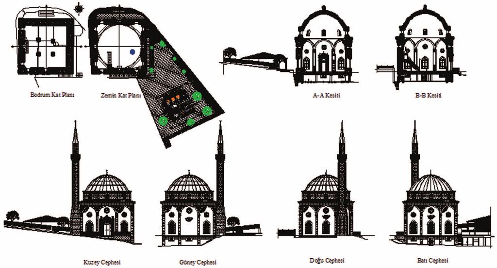 Giresun İl Merkezinde Restore Edilen Vakıf Camileri The Foundational Mosques Restored in Central Giresun çıkan yüzeylerdeki derzler ve yonu taşı yüzeydeki derzler açılarak horasan harcı ile