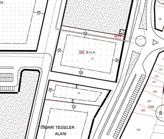 Şekil 2: Onaylı 1/1000 Ölçekli Plan Örneği GEREKÇE İnegöl Belediyesi İmar ve Şehircilik Müdürlüğü Belediye Hizmet Alanı olarak planlı 395 Ada 12 Nolu Parselde tanımlı yapı yaklaşma mesafelerinin