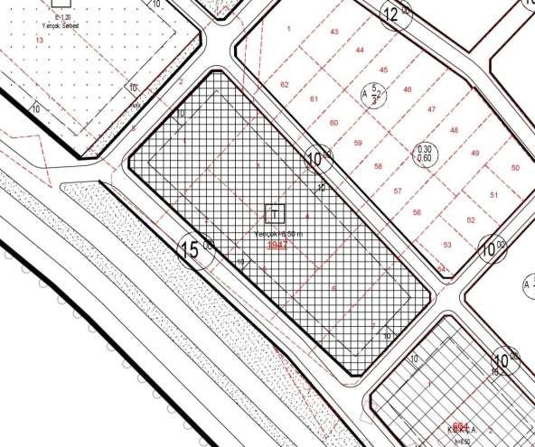 Söz konusu alan, 1/1000 Ölçekli Yeni İnegöl Revizyon-İlave Uygulama İmar Planında 10 ar metre yapı yaklaşma mesafesi tanımlı, Yençok=8.50 metre yapılanma koşullu Ticaret Alanı olarak planlanmıştır.