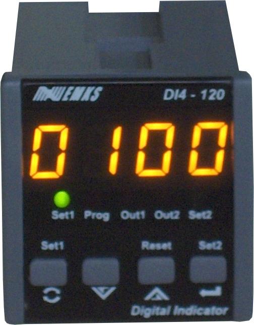 Dijital Ýndikatör DI 4-120 Ýki Setli, Ýki Çýkýþlý ve Tepe Deðer Ölçümü 4 dijit gösterge, 9 mm Farklý alarm seçenekleri Alarm fonksiyonlarý için çekmede-býrakmada gecikme zamaný Tepe deðer ölçüm