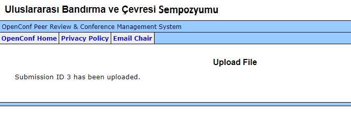 Submission ID.. has been uploaded yazısını görüyorsanız işleminiz başarıyla tamamlanmıştır. Lütfen Dikkat!