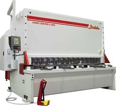 alloyed material: Top blade : Two cutting edges Bottom blade : Four cutting edges Digital control unit for backgauge positioning, rake adjustment, and