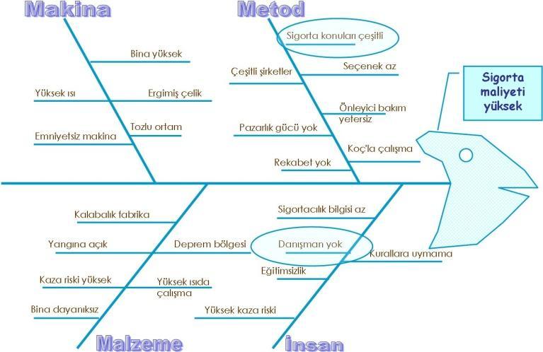 6. Adım: Analiz - Balık kılçığı - Neden neden analizi -