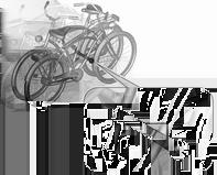 Bisikletleri arkadaki taşıyıcı sisteme (Flex-Fix System) dönüşümlü olarak sağa ve sola hizalayarak yerleştirin. 4. Bisikletleri bir öncekine göre hizalayın.