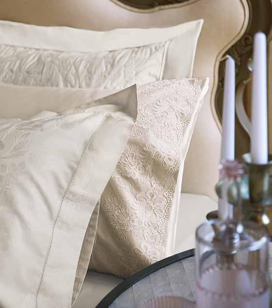 La Bohème Bed Linen Plain Dyed Jacquard, 100% Pima Cotton 675 TC, Colour: Beige Duvet Cover,