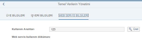 4. Üye Bilgileri Web Servis Kullanımı ile