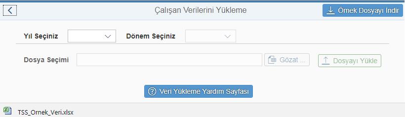 5. Veri Yükleme Çalışan Bilgilerini Yükleme 1 2 Çalışan verisi yüklemesi yapılmadan önce desen yapısını