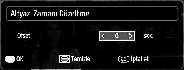 Sarı: Alt yazı zaman düzeltme menüsünü açar Atlama (Rakam tuşları):rakam tuşları kullanılarak seçilen dosyaya atlanır. OK: Seçilen resmi tam ekran olarak görüntüler.