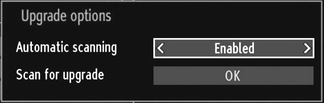 You can enable or disable automatic upgrade by setting Automatic Scanning option. You can manually search for new software by selecting Scan for upgrade.