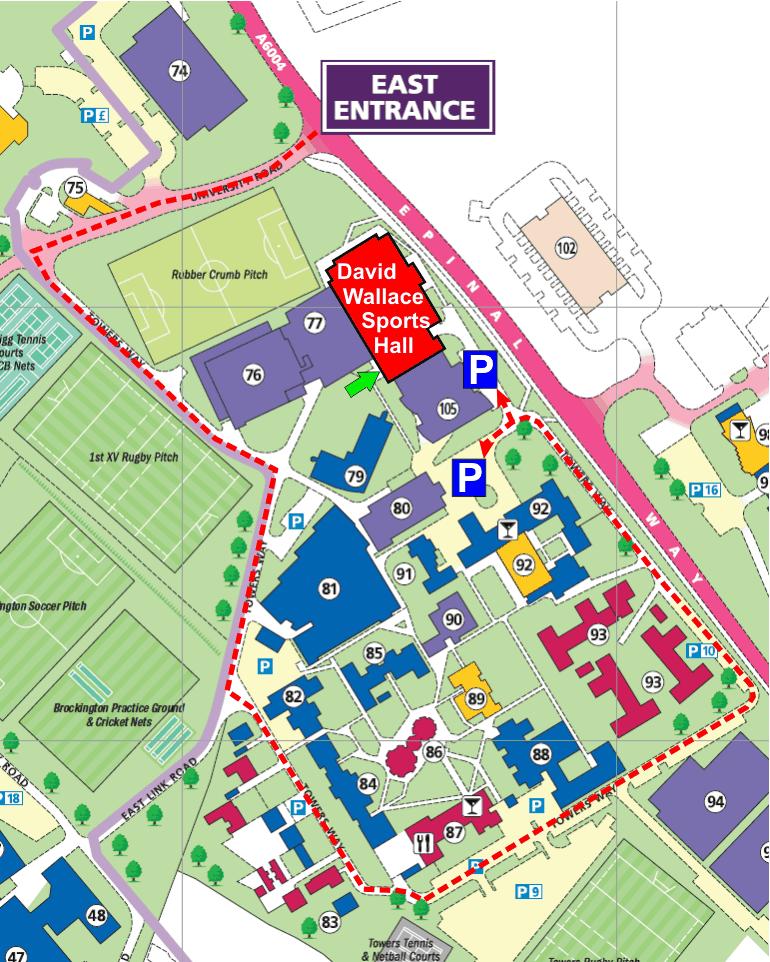 Şekil622.62 Loughborough Üniversitesi kampus vaziyet planı (Anonim 2010