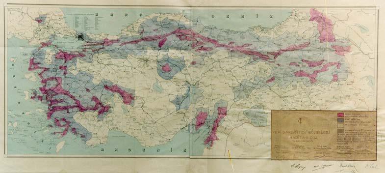 Şekil 1. 1945 tarihli yersarsıntısı bölgeleri haritası (Pampal ve Özmen, 20