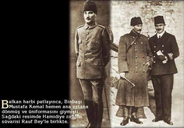 8 Ekim 1912 Mustafa Kemal, Balkan Savaşı'nın çıkması üzerine anavatana dönerek,