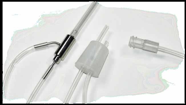 ensures minimum trauma Silicone tap fits test tubes securely Needle (G x cm) Aspiration Line Suction
