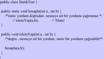 Statik Yordamlar