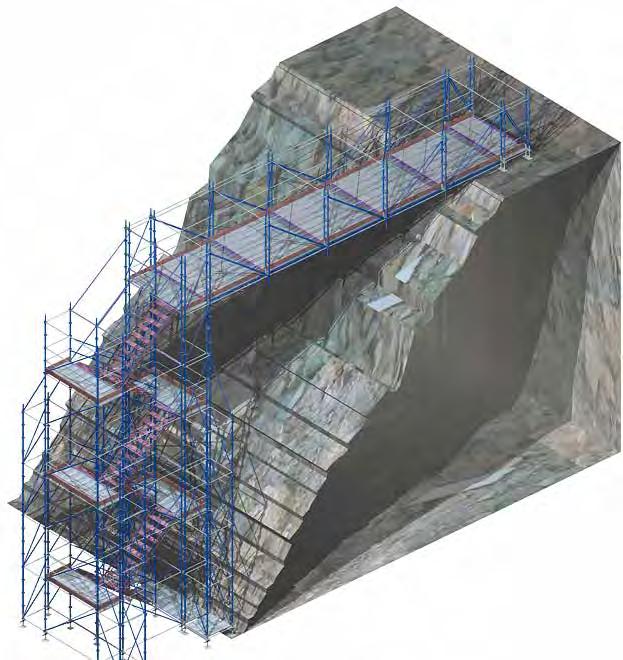Yeraltı maden tünellerini güçlendirmek için, montajı ve demontajı hızlı