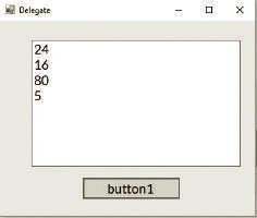 Delegate 305 Global alanda toplam, fark, çarpım ve bölüm olmak üzere 4 farklı metot oluşturduk.