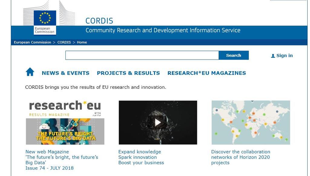 CORDIS Nedir? CORDIS (Community Research & Development Information Service), Avrupa Birliği nin Ar-Ge programları hakkında yardımcı olan bir bilgi servisidir.