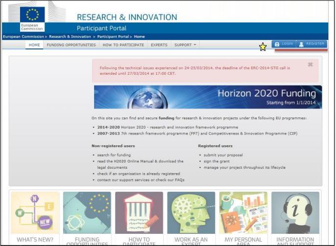 Participant Portal Avrupa Komisyonu nun resmi web sayfası olan Participant Portal da; 2014-2020 Horizon 2020 - research and innovation framework programme 2007-2013 7th research framework programme