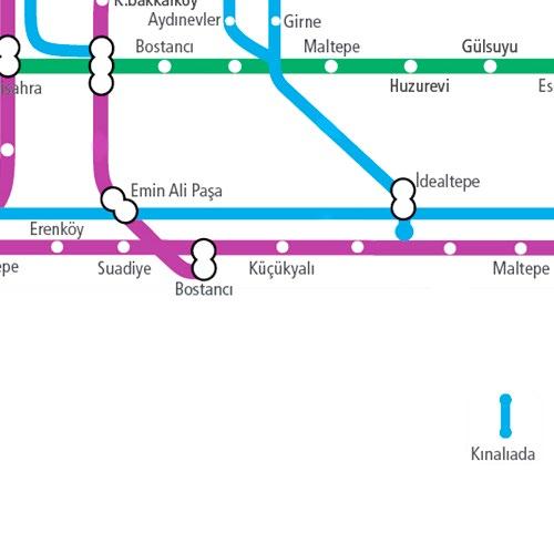MOR RENKLE GÖSTERİLEN METRO HATLARININ TAMAMLANMA TARİHİ İBB TARAFINDAN 2016-2019 ARASI OLARAK BELİRTİLMİŞTİR.