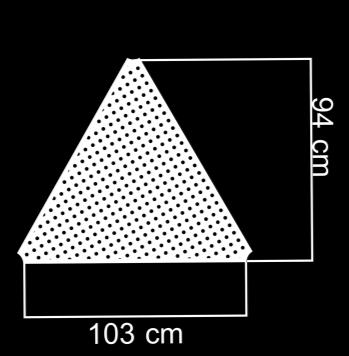 ÜÇGEN PLATFORM Platform min.103 cm x 94 cm x 8 cm ebatlarında ve min. 2 mm.