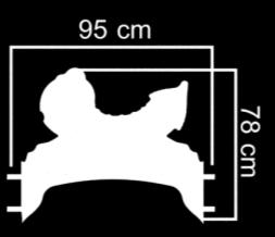 gelecek şekilde üretilmiştir Kaydırağın yan koruyucu köşelerinin içten yükseklik ölçüsü 17 cm kayma