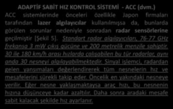 ADAPTİF SABİT HIZ KONTROL SİSTEMİ - ACC (dvm.