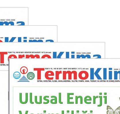 Yılda 12 sayı yayınlanan Termo Klima dergisine abone olmak istiyorum.