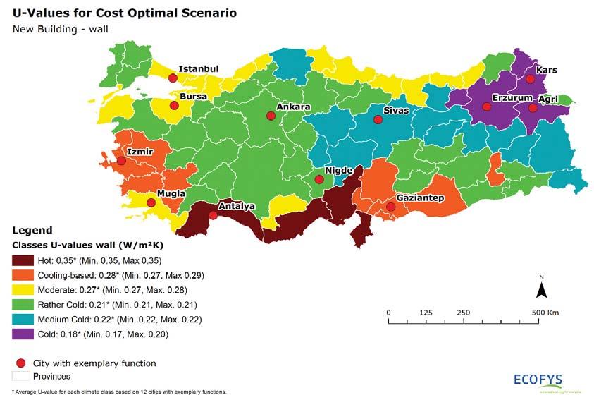 görüş Șekil 5 Türkiye soğutma derece günleri haritası (ASHRAE metodu) Șekil 6 Türkiye için