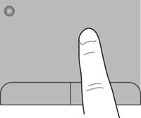 Gezinme İşaret çubuğunu hareket ettirmek için, bir parmağınızı Dokunmatik