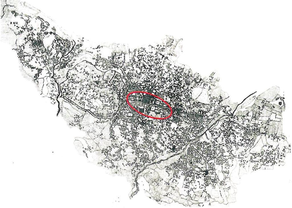 Bursa Tarihi Ticaret Merkezinde 16. Yüzyıldan Günümüze Ticari Fonksiyonların Değişimi 175 Şekil 1. Suphi Bey haritasında (1862) Bursa Tarihi Ticaret Merkezi. patılmıştır.